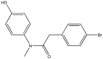 2-(4-bromophenyl)-N-(4-hydroxyphenyl)-N-methylacetamide Struktur