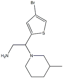 2-(4-bromothiophen-2-yl)-2-(3-methylpiperidin-1-yl)ethan-1-amine,,结构式