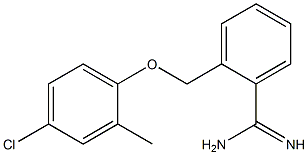2-(4-chloro-2-methylphenoxymethyl)benzene-1-carboximidamide,,结构式
