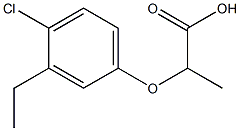 2-(4-chloro-3-ethylphenoxy)propanoic acid 化学構造式