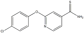 2-(4-chlorophenoxy)pyridine-4-carbothioamide Struktur