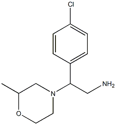 2-(4-chlorophenyl)-2-(2-methylmorpholin-4-yl)ethanamine,,结构式