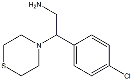 2-(4-chlorophenyl)-2-(thiomorpholin-4-yl)ethan-1-amine,,结构式