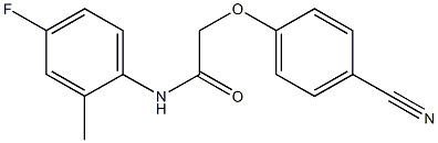 2-(4-cyanophenoxy)-N-(4-fluoro-2-methylphenyl)acetamide 结构式