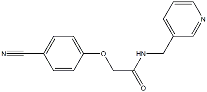 2-(4-cyanophenoxy)-N-(pyridin-3-ylmethyl)acetamide,,结构式