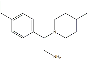 2-(4-ethylphenyl)-2-(4-methylpiperidin-1-yl)ethanamine Structure