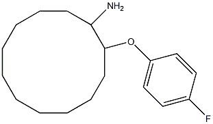 2-(4-fluorophenoxy)cyclododecan-1-amine 结构式