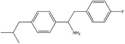 2-(4-fluorophenyl)-1-[4-(2-methylpropyl)phenyl]ethan-1-amine Struktur