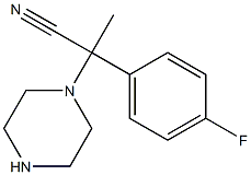 2-(4-fluorophenyl)-2-(piperazin-1-yl)propanenitrile Struktur