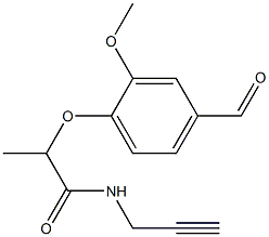2-(4-formyl-2-methoxyphenoxy)-N-(prop-2-yn-1-yl)propanamide Structure