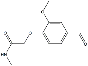 2-(4-formyl-2-methoxyphenoxy)-N-methylacetamide 化学構造式