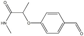 2-(4-formylphenoxy)-N-methylpropanamide Struktur