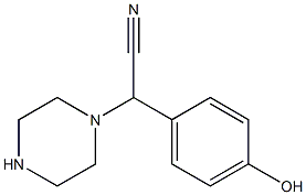 2-(4-hydroxyphenyl)-2-(piperazin-1-yl)acetonitrile,,结构式