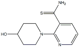 2-(4-hydroxypiperidin-1-yl)pyridine-3-carbothioamide Struktur
