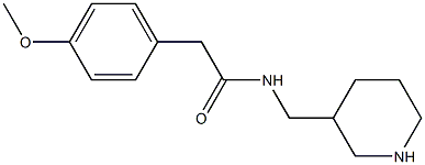 2-(4-methoxyphenyl)-N-(piperidin-3-ylmethyl)acetamide,,结构式