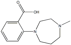 2-(4-methyl-1,4-diazepan-1-yl)benzoic acid Struktur