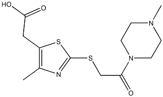 2-(4-methyl-2-{[2-(4-methylpiperazin-1-yl)-2-oxoethyl]sulfanyl}-1,3-thiazol-5-yl)acetic acid