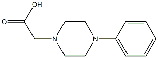 2-(4-phenylpiperazin-1-yl)acetic acid Struktur