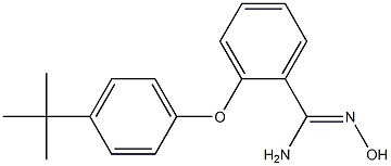 2-(4-tert-butylphenoxy)-N'-hydroxybenzene-1-carboximidamide,,结构式