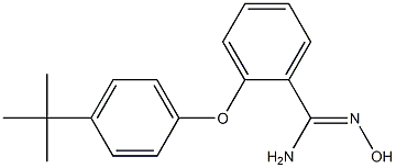 2-(4-tert-butylphenoxy)-N'-hydroxybenzene-1-carboximidamide Struktur