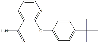 2-(4-tert-butylphenoxy)pyridine-3-carbothioamide Struktur