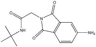 2-(5-amino-1,3-dioxo-2,3-dihydro-1H-isoindol-2-yl)-N-tert-butylacetamide Struktur