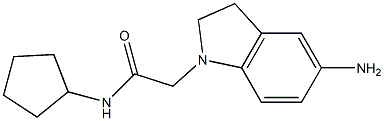 2-(5-amino-2,3-dihydro-1H-indol-1-yl)-N-cyclopentylacetamide Structure