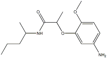 2-(5-amino-2-methoxyphenoxy)-N-(pentan-2-yl)propanamide 化学構造式