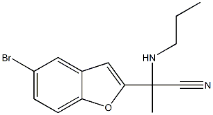 2-(5-bromo-1-benzofuran-2-yl)-2-(propylamino)propanenitrile 化学構造式