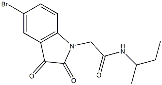 2-(5-bromo-2,3-dioxo-2,3-dihydro-1H-indol-1-yl)-N-(butan-2-yl)acetamide Struktur