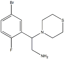 2-(5-bromo-2-fluorophenyl)-2-(thiomorpholin-4-yl)ethan-1-amine,,结构式