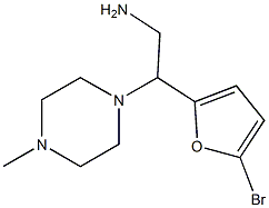 2-(5-bromo-2-furyl)-2-(4-methylpiperazin-1-yl)ethanamine 化学構造式