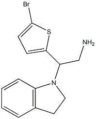 2-(5-bromothiophen-2-yl)-2-(2,3-dihydro-1H-indol-1-yl)ethan-1-amine