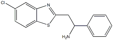 2-(5-chloro-1,3-benzothiazol-2-yl)-1-phenylethan-1-amine,,结构式