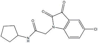 2-(5-chloro-2,3-dioxo-2,3-dihydro-1H-indol-1-yl)-N-cyclopentylacetamide