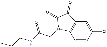 2-(5-chloro-2,3-dioxo-2,3-dihydro-1H-indol-1-yl)-N-propylacetamide 化学構造式