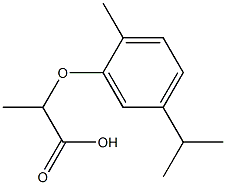 2-(5-isopropyl-2-methylphenoxy)propanoic acid Struktur