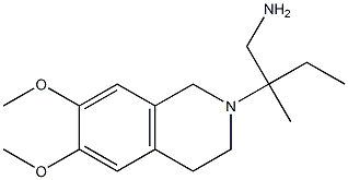 2-(6,7-dimethoxy-3,4-dihydroisoquinolin-2(1H)-yl)-2-methylbutan-1-amine Struktur