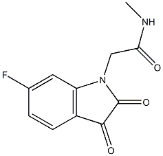 2-(6-fluoro-2,3-dioxo-2,3-dihydro-1H-indol-1-yl)-N-methylacetamide Struktur