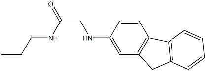 2-(9H-fluoren-2-ylamino)-N-propylacetamide 化学構造式