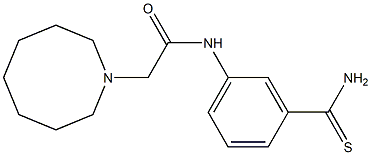 2-(azocan-1-yl)-N-(3-carbamothioylphenyl)acetamide Structure