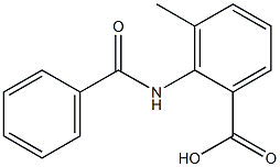2-(benzoylamino)-3-methylbenzoic acid 化学構造式