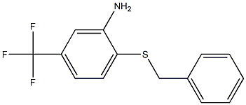 2-(benzylsulfanyl)-5-(trifluoromethyl)aniline 化学構造式