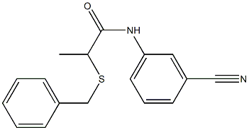 2-(benzylsulfanyl)-N-(3-cyanophenyl)propanamide Struktur