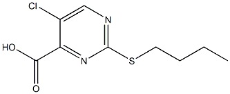2-(butylthio)-5-chloropyrimidine-4-carboxylic acid Structure