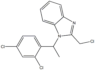 2-(chloromethyl)-1-[1-(2,4-dichlorophenyl)ethyl]-1H-1,3-benzodiazole|