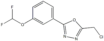 2-(chloromethyl)-5-[3-(difluoromethoxy)phenyl]-1,3,4-oxadiazole Structure