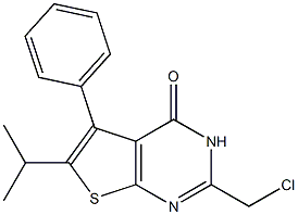 2-(chloromethyl)-5-phenyl-6-(propan-2-yl)-3H,4H-thieno[2,3-d]pyrimidin-4-one