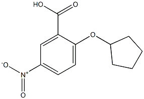 2-(cyclopentyloxy)-5-nitrobenzoic acid 结构式