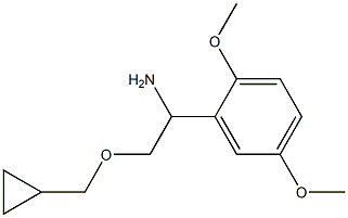 2-(cyclopropylmethoxy)-1-(2,5-dimethoxyphenyl)ethan-1-amine Struktur